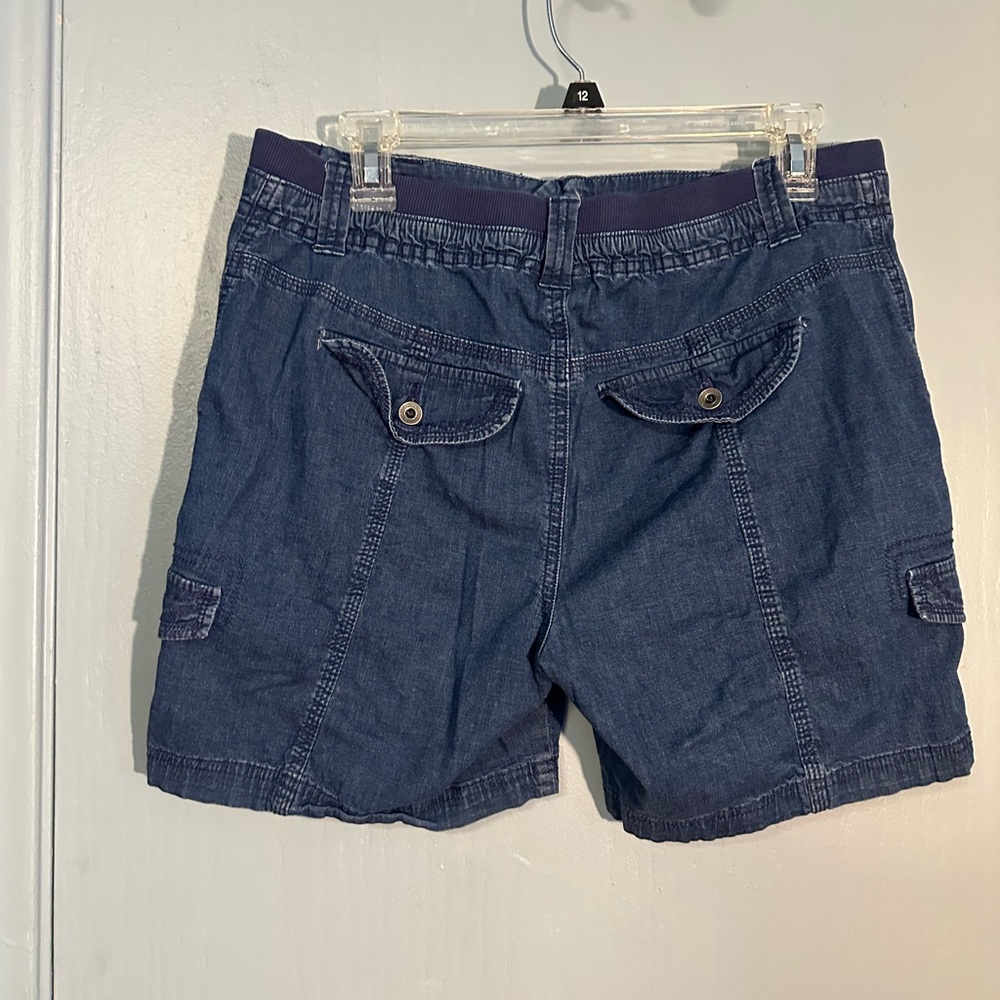 Style & Co women’s denim shorts, elastic waists, two front pockets, 10 - Picture 4 of 6
